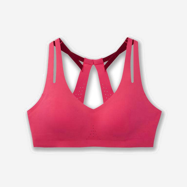 Brooks Dare Strappy NZ - Women's Running Bra - Hot Pink (41308-FOTI)